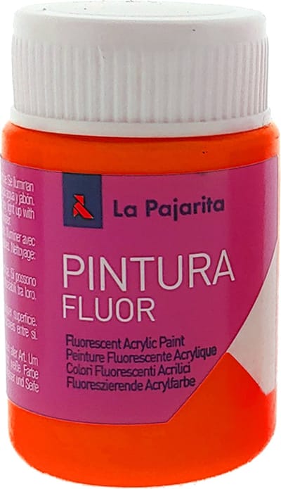 La Pajarita Fluor acrylverf oranje 35 ml - knutselverf voor kinderen.