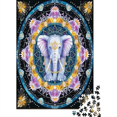 Geometrische Puzzel - 1000 Stukjes Puzzel - Ontspanning Thuis - Premium Gerecycled Karton - 75 x 50 cm - Stijl 10