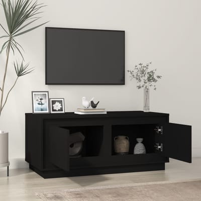vidaXL - Salontafel - 102x50x44 - cm - bewerkt - hout - zwart