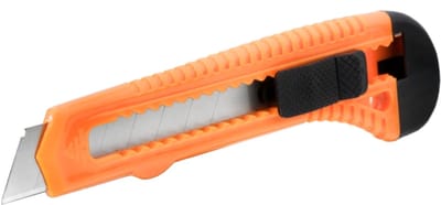 Afbreekmes 18 mm – Snap-Off Breekmes Met Uitschuifbaar Mes – Schokbestendige Kunststof Behuizing Met Antislip – Vervangbaar Mes – Geschikt Voor Behangen, Papier, PVC En Algemeen Snijwerk [10815]