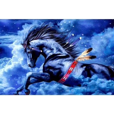 5D DIY Diamond Painting Sterrenpaard Borduren Kruissteek Strass Mozaïek Home Decor 20X30CM gray
