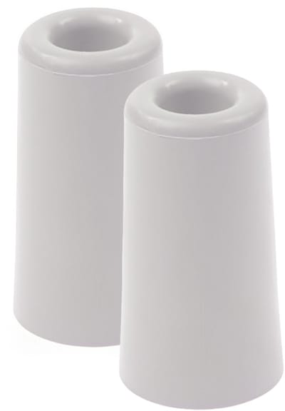 Benson Deurbuffers / deurstoppers - 2x - wit - rubber - 75 x 40 mm - deurstop