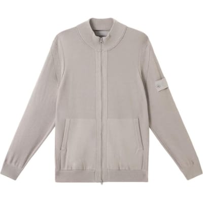 Stone Island Gedeelde Opstaande Kraag Rits Lange Mouwen Losse Jas Heren Jas Grijs Wit K1S1551000-02S00FA-V0064 M gray