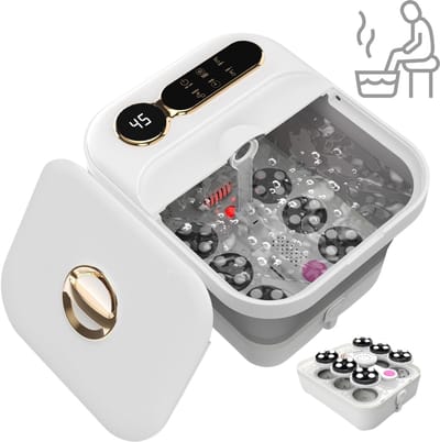 CRLYN® Voetenbad - Voetband - Voetmassage Apparaat - Wit