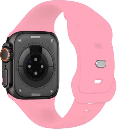 Bandje Geschikt voor Apple Watch Ultra 1, 2, 3 (49 mm) Bandje Siliconen Horloge Band Verstelbaar - Smartwatch Bandje Siliconen - Roze