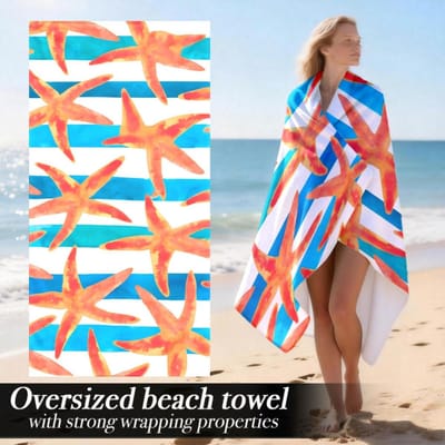 Extra Large Luxury Oversized Beach Towel | Plush Absorbent Microfiber Towel With Strong Wrapping Properties, Suitable For Pool A W30*H60(CM)