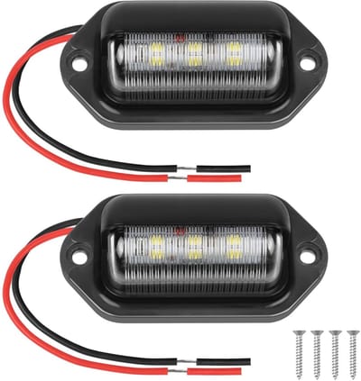 EXCITAT 2 stuks - Verlichting - LED kentekenplaatverlichting - Waterdicht - Achterlicht - Geschikt voor 12V/24V vrachtwagens, bestelwagens, motoren