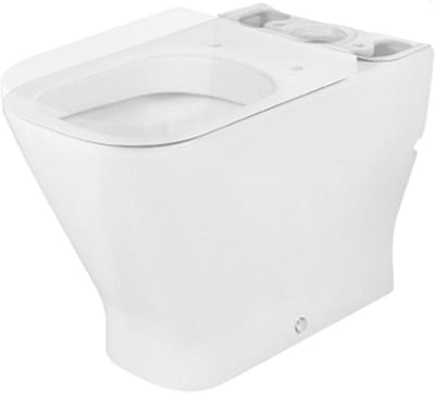 Toiletpot - Wandtoilet - Badkamer Vernieuwen - Dubbele Uitgang - Vierkante Vorm - Wit