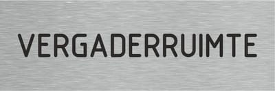 Deurbordje - vergaderruimte bord - bordje - vergaderruimte - rechthoekig met RVS look