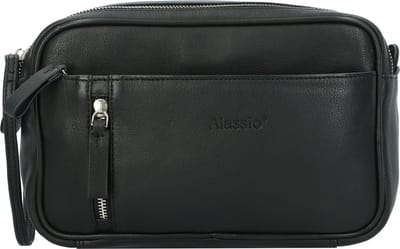 Alassio toilettas - SALINA - leer - zwart - JU-47036