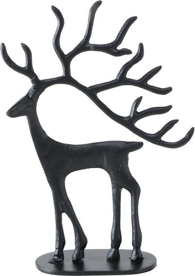 Boltze - Hert - Rendier - Trollah - Zwart - Kerst - 22x31cm