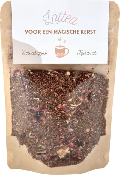 Lottea Voor een Magische Kerst thee 60 gram Stazak - kerstthee, kerst thee, verse thee, losse thee, rooibos thee, thee cadeau, thee geschenk