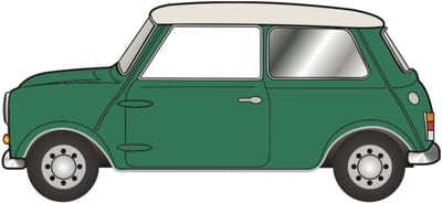 Oxford MINI Cooper - Modelauto - Schaal 1:120 - Groen/Wit