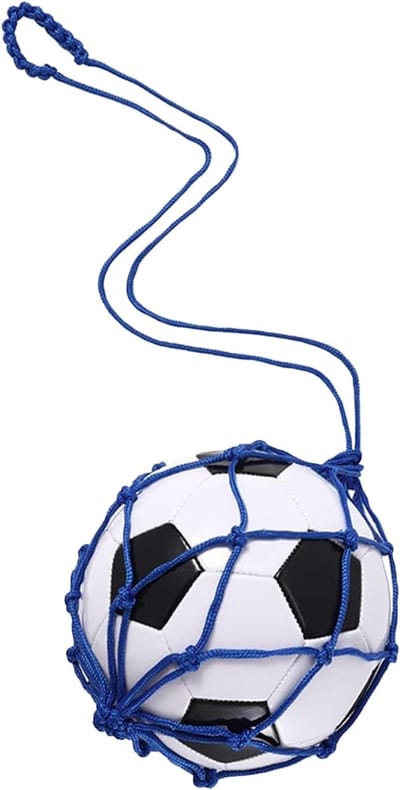Sportbal Net - Voetbaltas Gaas - Sport Opslag - Duurzaam Nylon Materiaal - 17x12x5 cm - Blauw