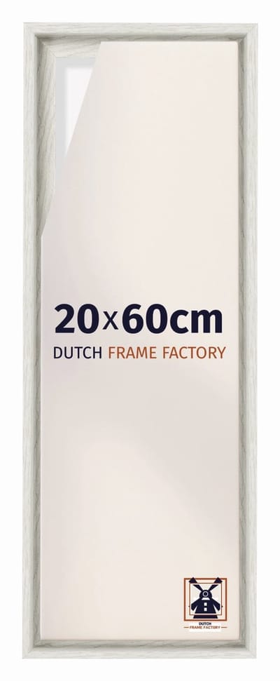 Baklijst 20x60 cm - White Wash - Geschikt voor Canvasdoek - MDF Baklijst Lausanne
