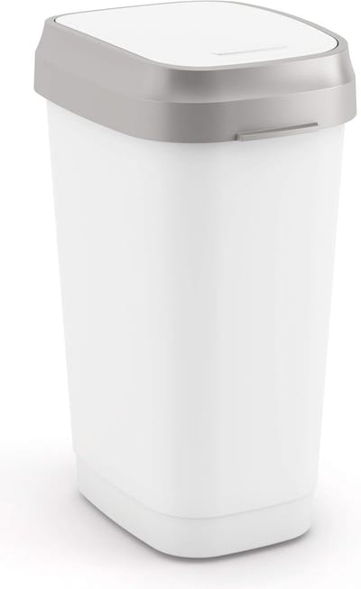 Dubbele Afvalemmer 25 Liter met Hendel en Zwaaideksel