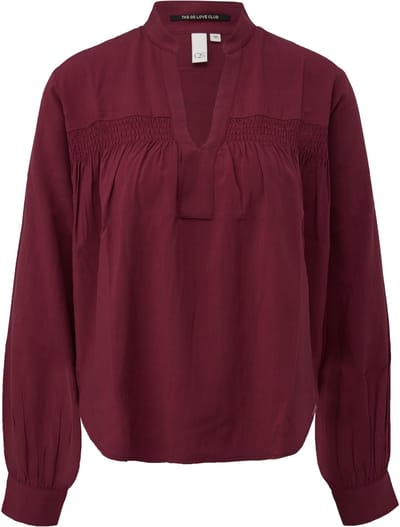 Viscose Blouse Met Smock Voor Dames QS