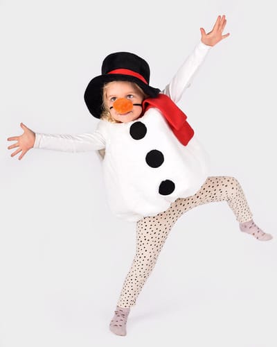 Den Goda Fen Verkleedkledij Sneeuwman Kostuum met neus en hoed - 98-104cm - 2-4 jaar