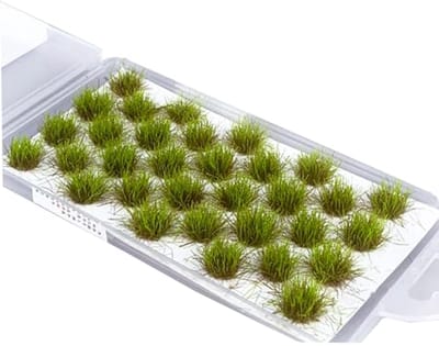 Statisch-grasbosje - model grasbosjes - terrein hars - statische scenerie - model miniatuur - heesters struiken - model maken - miniatuur deco - model maken voor trein landschap - spoorweg kunstmatig gras.