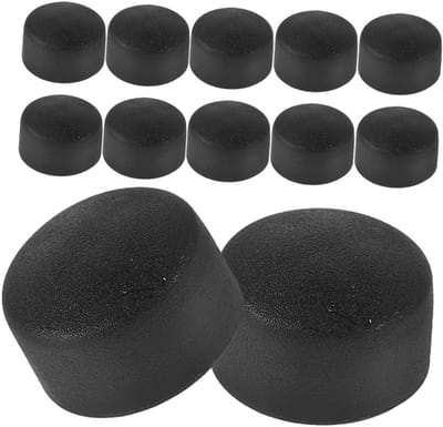 Tafelvoetbal Stangdoppen - Paaldop Beschermers - Veilig Spelen - Stevig Plastic Materiaal - 12.7 Mm - Zwart