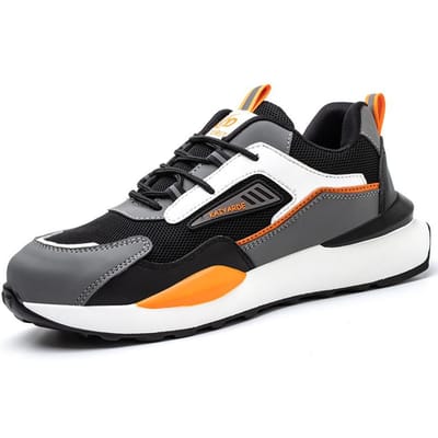 Chaussures de Protection du Travail Ultralégères pour Homme Anti-écrasement, Anti-perforation, Respirantes et Légères à Embout Acier, à Semelle Épaisse et Résistantes à l'Usure 43