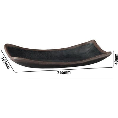 GGM Gastro (6 Stück) Tablett - MARONE - Melamin - 265x165mm - Höhe: 40mm