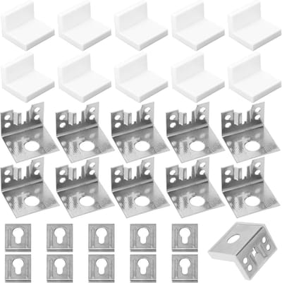 Kasthangers Set - Meubelbevestiging - Kasten Versterken - Verborgen Ontwerp - 10 Stuks - Wit