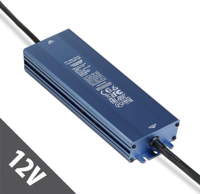 LED Voeding 12V 200W IP67 Waterdicht - Transformator 12V DC 16,6A - LED Driver Voor Buiten - Geschikt Voor LED Strip, Camera En Tuinverlichting [55007-12IP]