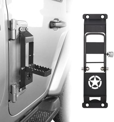 aladdien - Car Door Step - Vouwbare Pedal - Gemakkelijk toegang tot dak - Geschikt voor J-eep Wrangler - Maximaal 136 kg - Non-Slip Car Door Step - ...