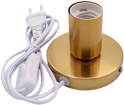 Vintage Tafellamp Fitting E27 met Kabel en Kettingwisselschakelaar Goud
