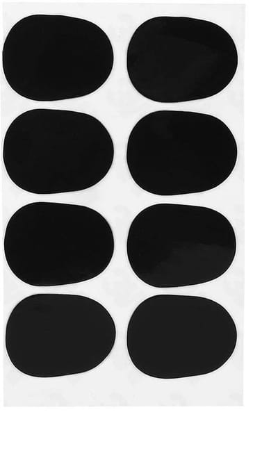 Dailygoods- Mondstuk Patch 8 Stuks - 0,3/0,5/0,8 mm - Kussens voor Saxofoon/Klarinet - Zwart/Wit - Hoogwaardige Kwaliteit - Duurzaam en Beschermend - Mondstukpad