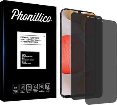 Screenprotector privacy voor Samsung Galaxy A42 - 2 stuks Beschermglas Privacy Glas van glazen schermbeschermfolie