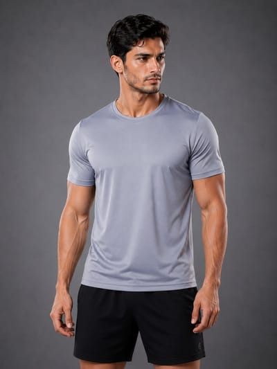 SparkNine Stormcore heren sport t-shirt - sneldrogend & ademend - fitness shirt - XS - grijs - korte mauwen - training, rennen, casual dragen