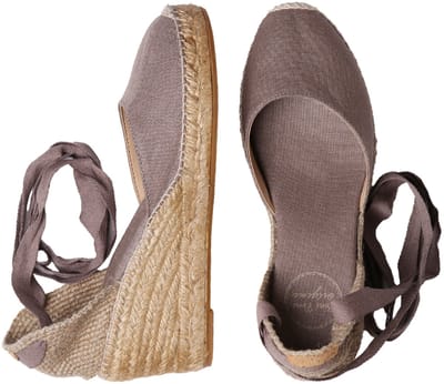 Valenciaanse espadrille met wigvormige zool en nerven | CALONGE