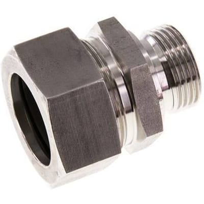 G 1'' Buitendraad x 35L RVS Rechte Snijring Koppeling met FKM Afdichting 160 Bar DIN 2353 - FL2S-MC-STFP-100G-35-L
