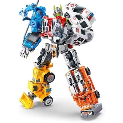 7 in 1 Transform Bruticus Gecombineerde Robot Speelgoed Legering Robot Vervormings Squadron Tank Vliegtuig Slagschip Team Model Actiefiguren gray