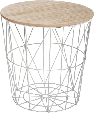 Ronde Bijzettafel Kumi Grijs Metaal D39.5 x H41 cm