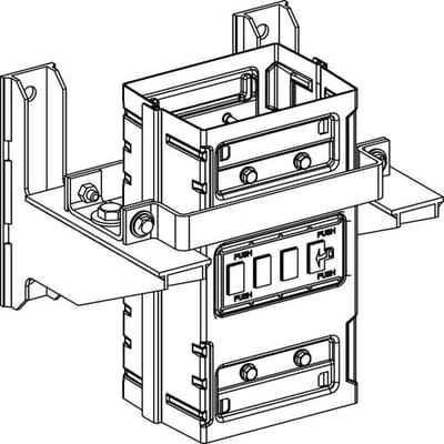 Schneider Electric KSB630ZV1 KS-bevestiging, 630A, steun voor verticale opbouw Verdeelkastaccessoire 1 stuk(s)