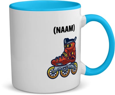 Akyol - skeeleren met eigen naam koffiemok - theemok - blauw - Sport - skeeleraars - skaten - 350 ML inhoud