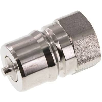 RVS DN 25 Hydraulische Koppeling Insteeknippel G 1 inch Binnendraad ISO 7241-1 B D 37.8mm