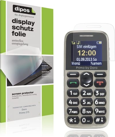 dipos – 4x Matte Beschermfolie geschikt voor Doro Primo 215 | Krasbestendige & antireflecterende Screenprotector Ultra-Thin