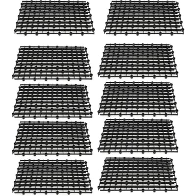 10 stuks Plastic Splicing Aquarium Filter Bodemroosterplaat Scherm voor Aquarium Vissentank GebruikZwart zwart
