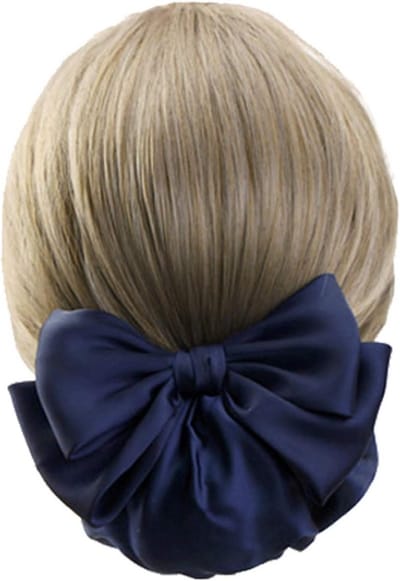 Professionele haarklem met strik voor dames - Beschikbaar in Zwart of Marineblauw
