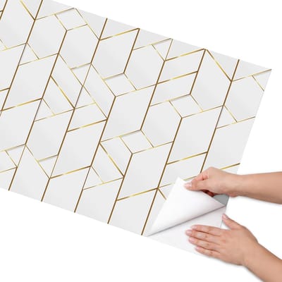 Coloray Meubel Wrap Folie - Wit Meubelfolie - 65x130 cm - Meubel Wrap Folie Moderne elegantie - Plakfolie Meubels - Modern Meubelfolie - Decoratiefolie Zelfklevend - Slaapkamer decoratie - Achtergronden en patronen