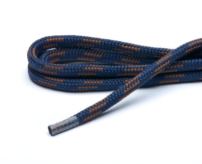 ARIESZZZ Schoenveters - Outdoor - Blauw/Bruin - Rond - 90 cm - 5 mm - 5-7 gaatjes