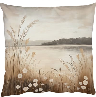 Sierkussens - Kussentjes Woonkamer - 50x50 cm - Meer - Water - Natuur - Beige