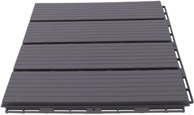 Houten Terrastegels - Kliksysteem Vloer - Buiten Leven - Waterdicht Antislip - 30x30cm 36 Stuks - Grijs