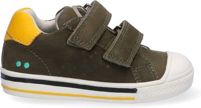 BunniesJR 221231-569 Jongens Lage Sneakers - Groen - Leer - Klittenband