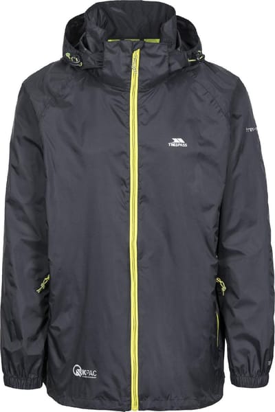 Trespass regenjas Qikpac X - Unisex opvouwbare jas Tp75 Zwart