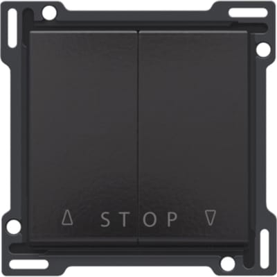 Niko 200-65918 Afwerkingsset voor tweevoudige rolluikdrukknop voor elektronische sturingen, piano black coated